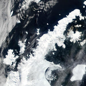 Antarctic Peninsula satellite photo