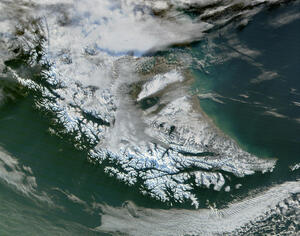 Tierra del Fuego satellite photo